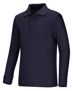 Youth Unisex Long Sleeve Interlock Polo Shirt