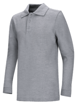 Youth Unisex Long Sleeve Pique Polo Shirt - Image 4