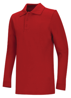 Youth Unisex Long Sleeve Pique Polo Shirt - Image 4