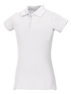Girls Short Sleeve Pique Polo Shirt - Image 3