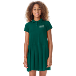 Girl's Short Sleeve Pique Polo Dress